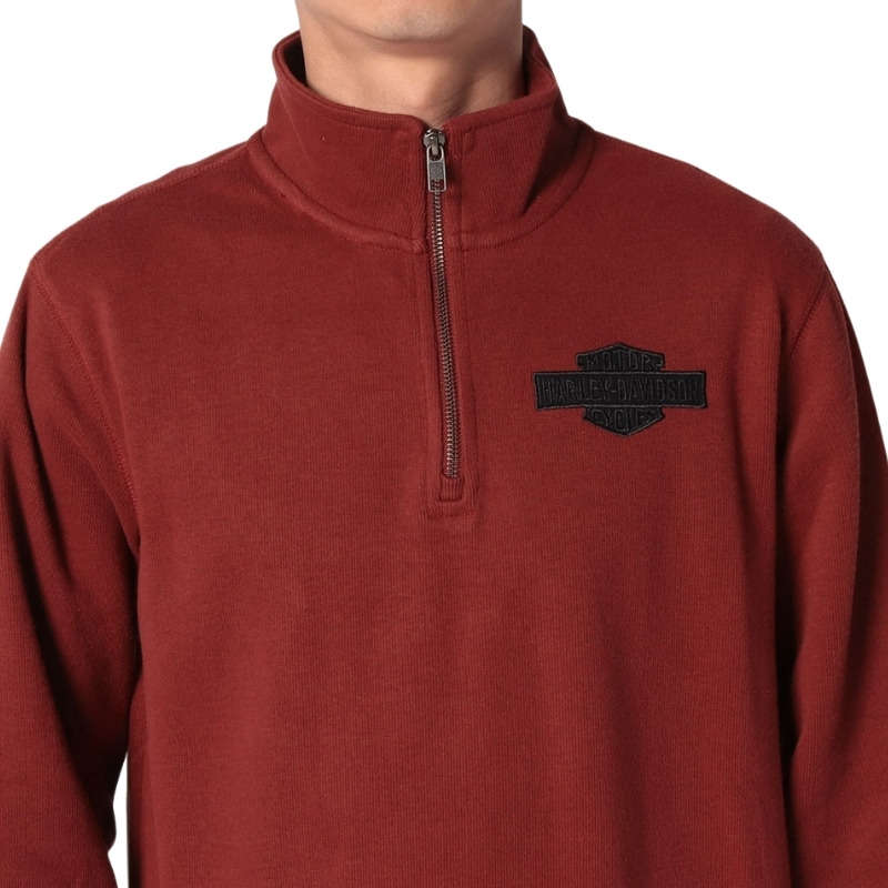 Men's Bar & Shield 1/4-Zip Mockneck Pullover - 2XL