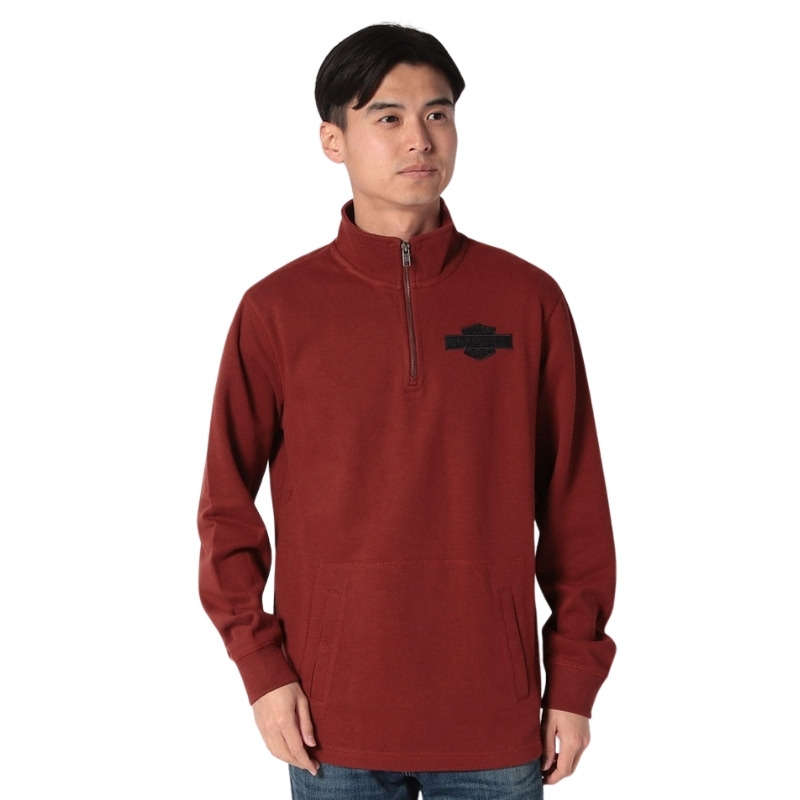 Men's Bar & Shield 1/4-Zip Mockneck Pullover - 2XL