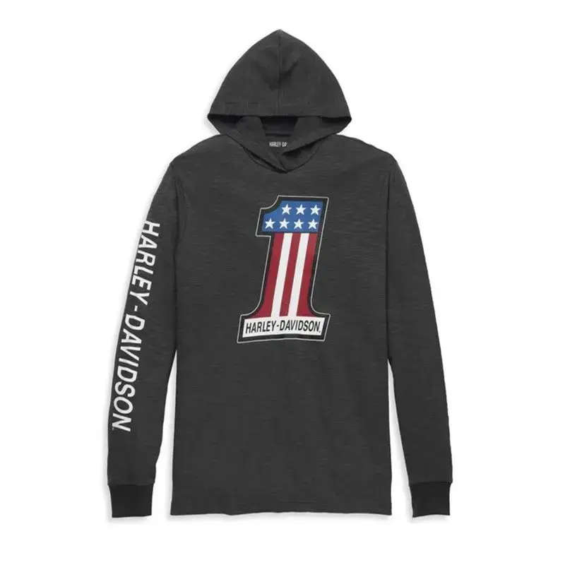 Men's #1 Race Slub Jersey Hooded Graphic Tee - XL