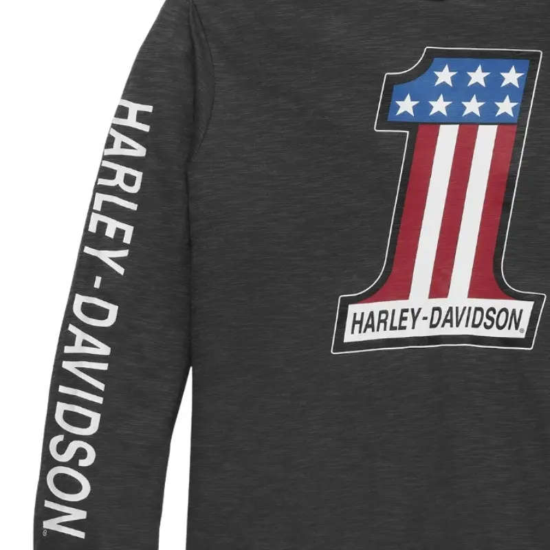 Men's #1 Race Slub Jersey Hooded Graphic Tee - XL
