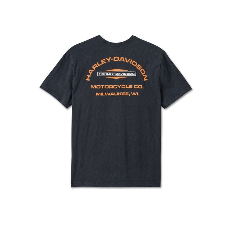 Men's Stacked Bar & Shield Slub Tee - M