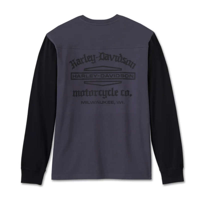 Men's Old English Stacked Bar & Shield Henley - 3XL