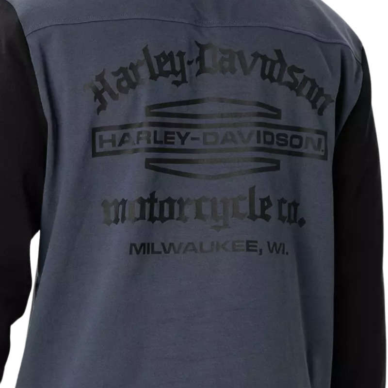 Men's Old English Stacked Bar & Shield Henley - 3XL