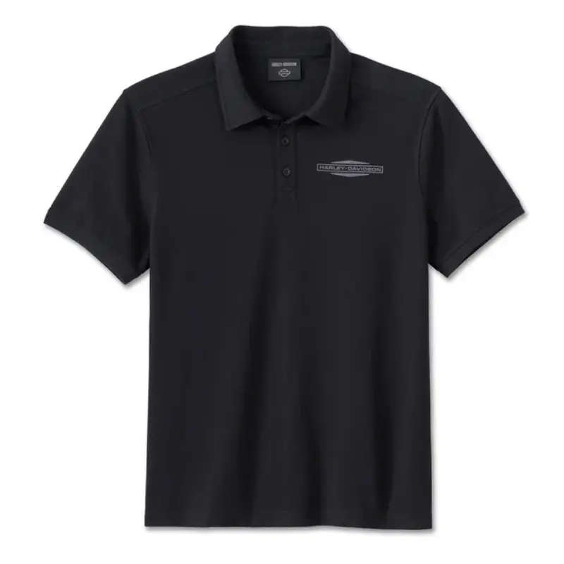 Stacked Bar & Shield Polo - L