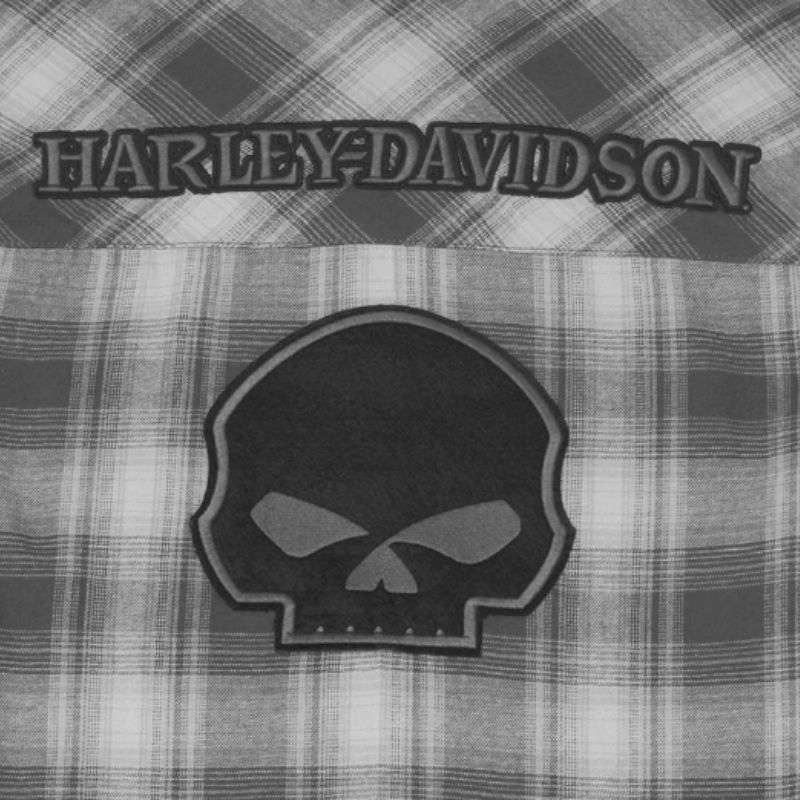 Men's Willie G Skull Plaid Flannel Shirt - 4XL