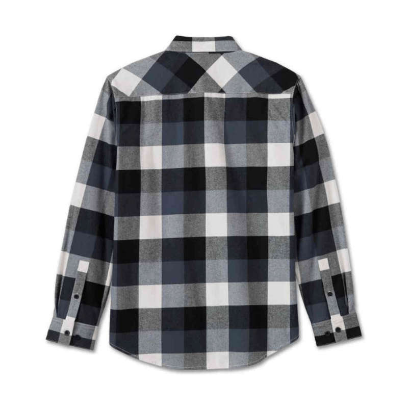 Men's Essence Long Sleeve Plaid Flannel Shirt - S
