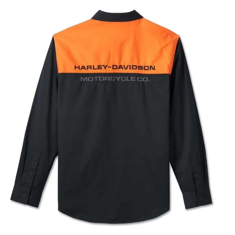 Men's Stacked Bar & Shield Long Sleeve Shirt - XL
