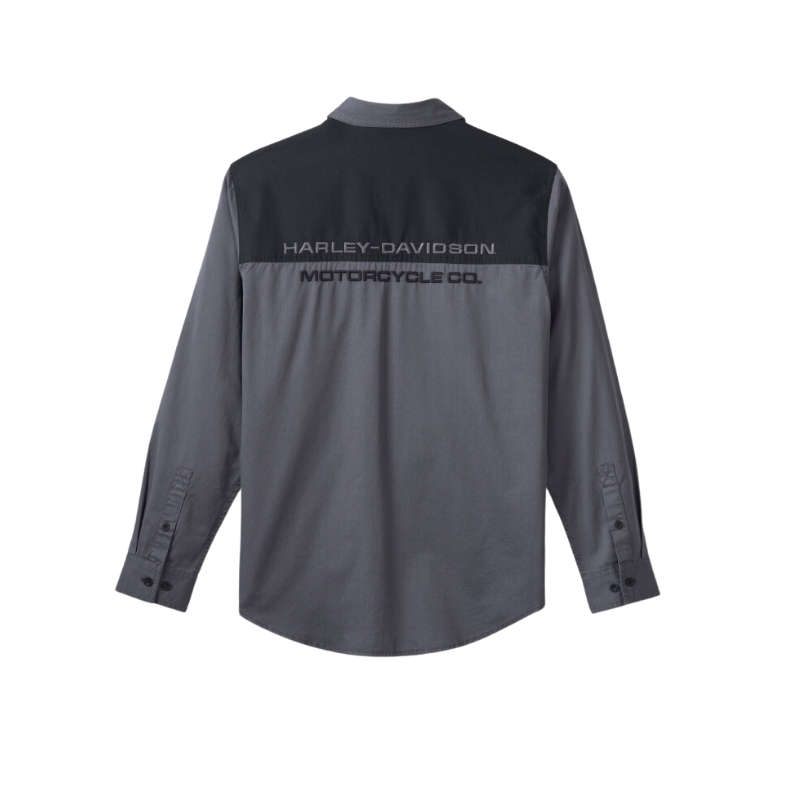Stacked Bar & Shield Long Sleeve Shirt - L