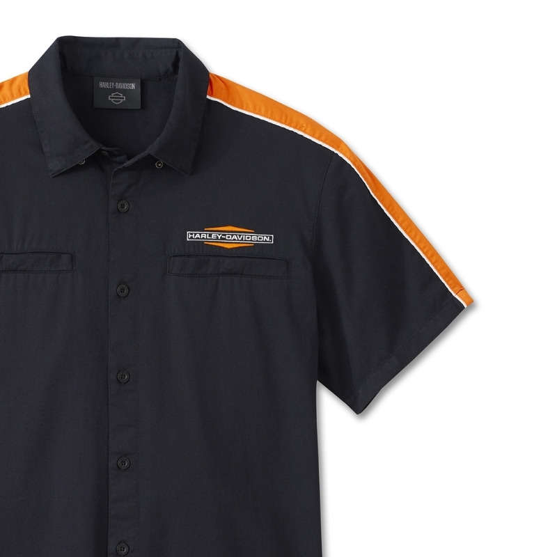 Men's Stacked Bar & Shield Long Sleeve Shirt - XL
