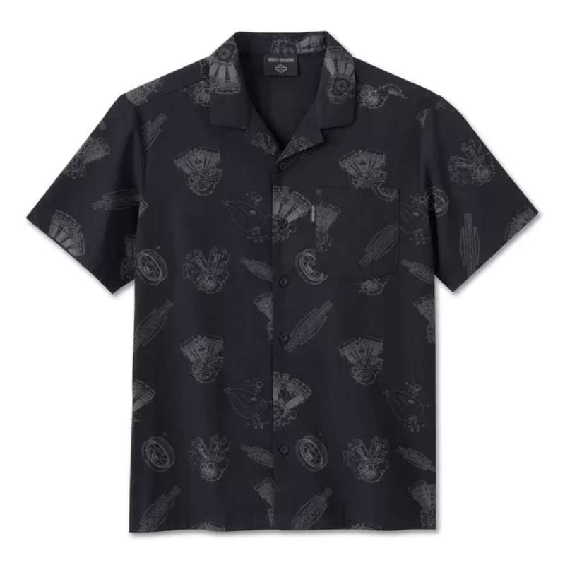 Men's Engine Aloha Short Sleeve Shirt - 2XL
