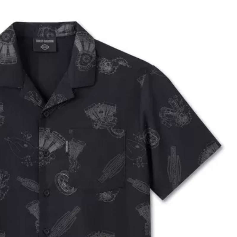 Men's Engine Aloha Short Sleeve Shirt - 2XL