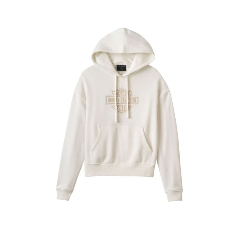 Women's Oversized Washed Bar & Shield Hoodie - M