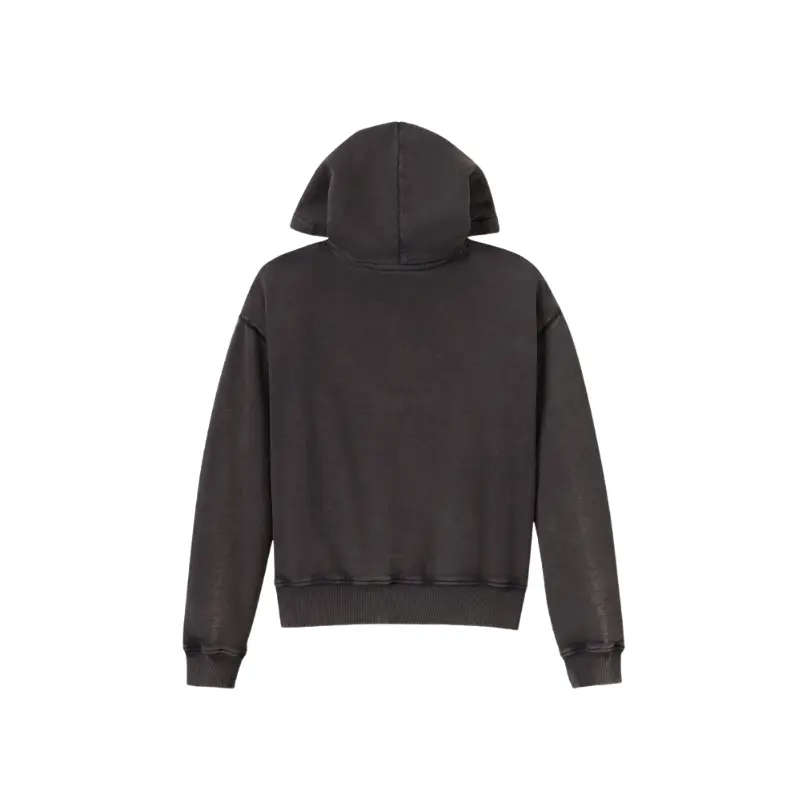 Women's Oversized Washed Bar & Shield Hoodie - XS