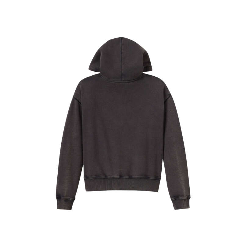 Women's Oversized Washed Bar & Shield Hoodie - M