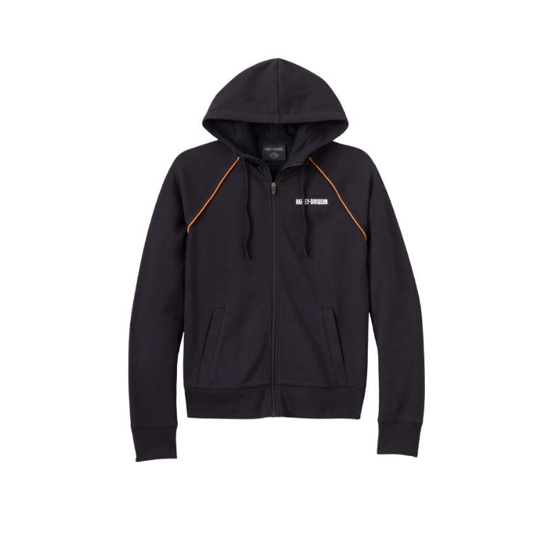 Women's Classic Bar & Shield Zip Front Hoodie - M