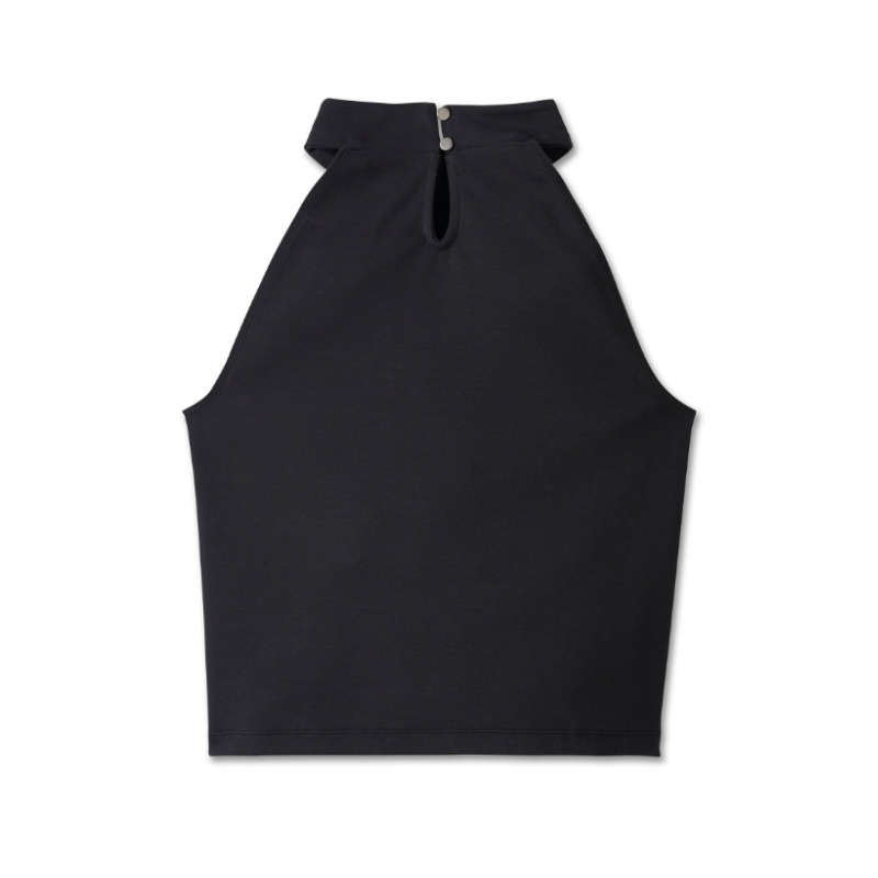 Women's Stacked Bar & Shield Halter - L