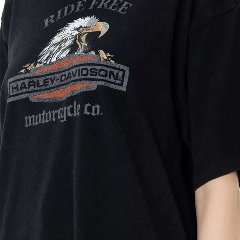 Womens Ride Free Eagle Oversized Tee - S