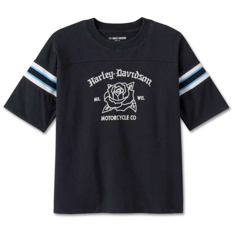 Women's Old English Rose Boxy Tee - M