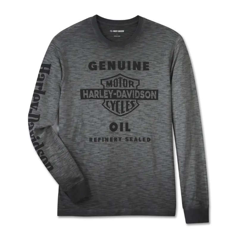 Men's Oil Can Slub Long Sleeve Tee - M