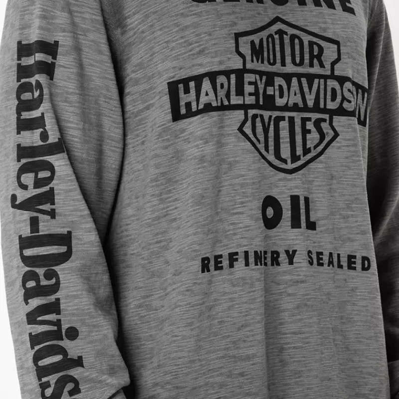 Men's Oil Can Slub Long Sleeve Tee - M