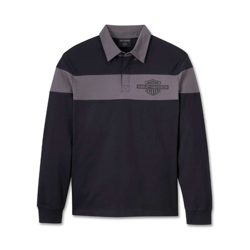 Men's Bar & Shield Long Sleeve Polo - XL