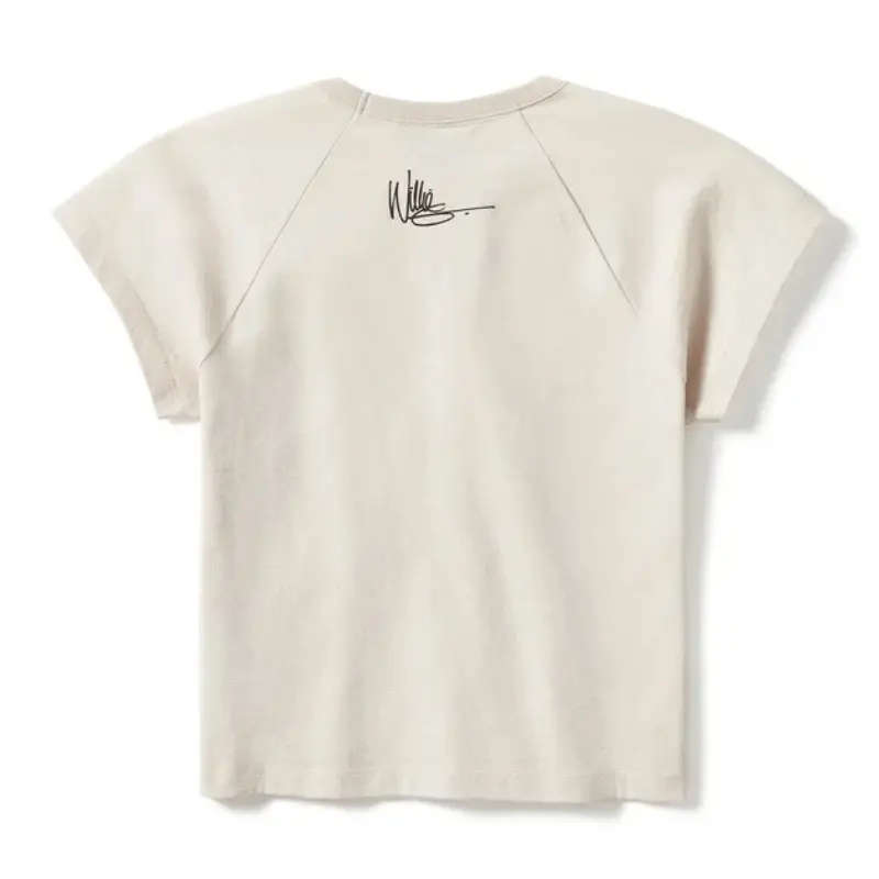 Women's Willie G Wing Skull Sketch Art Baby Doll Tee - XL