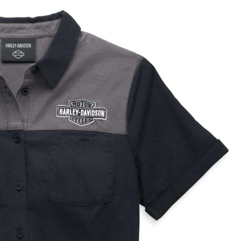 Women's Modern Mechanic colourblock Shirt - M