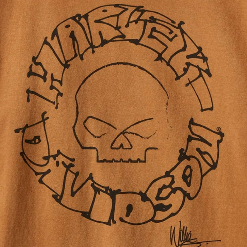 Willie G Circle Skull Sketch Art Short Sleeve - S