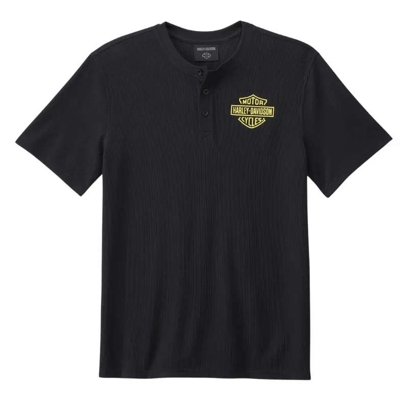 Men's Bar & Shield Racing Short Sleeve Henley - L