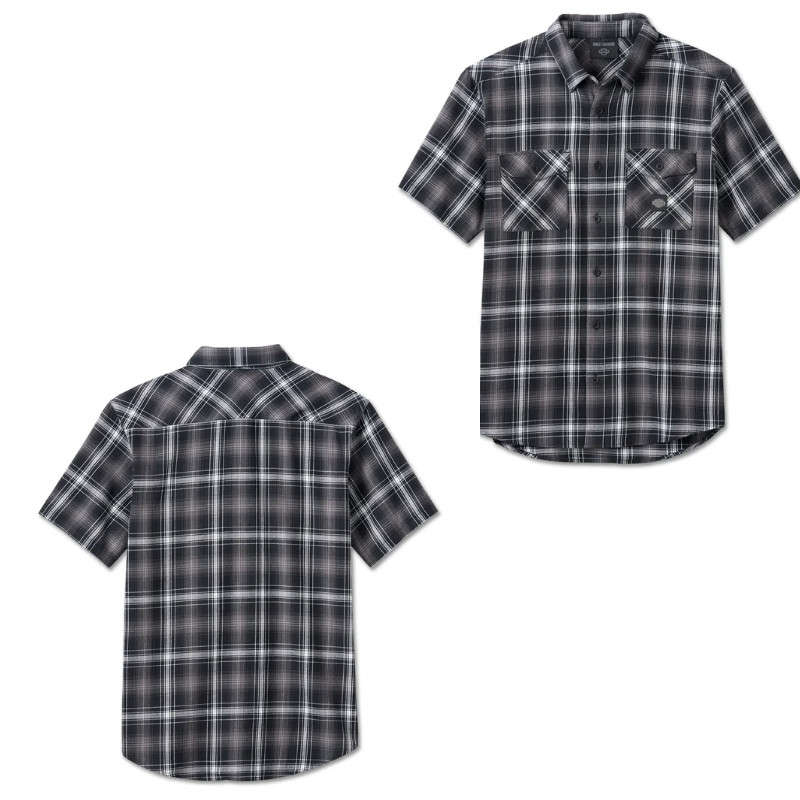 Men's Backing It In Short Sleeve Plaid Shirt - L