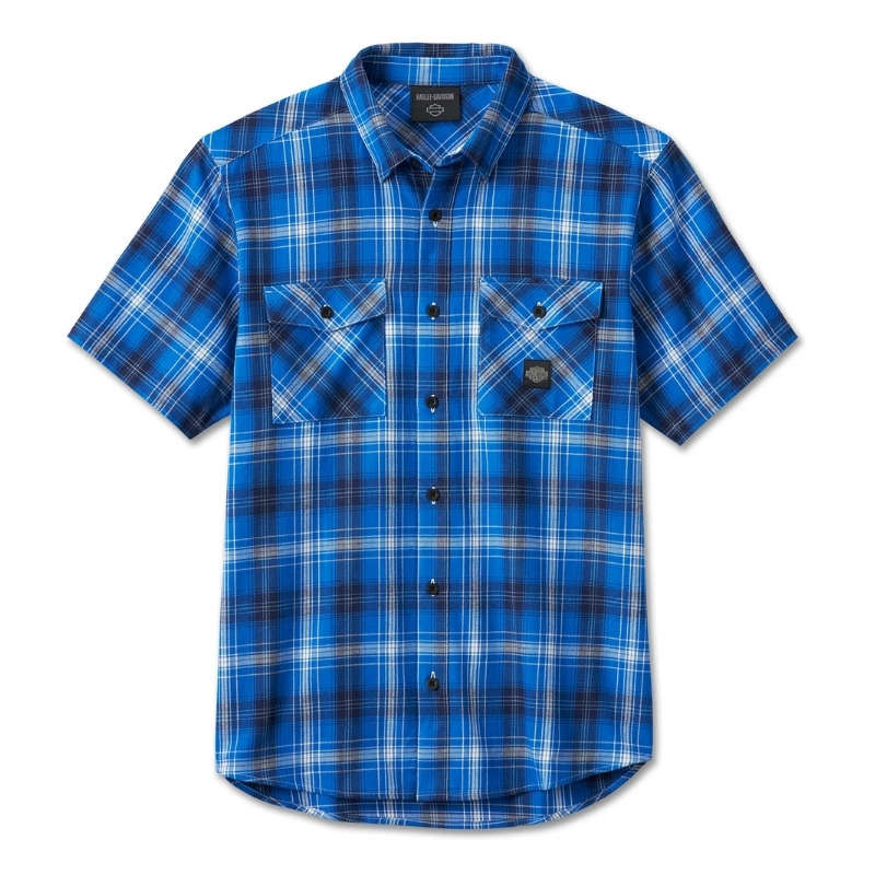 Men's Backing It In Short Sleeve Plaid Shirt - M