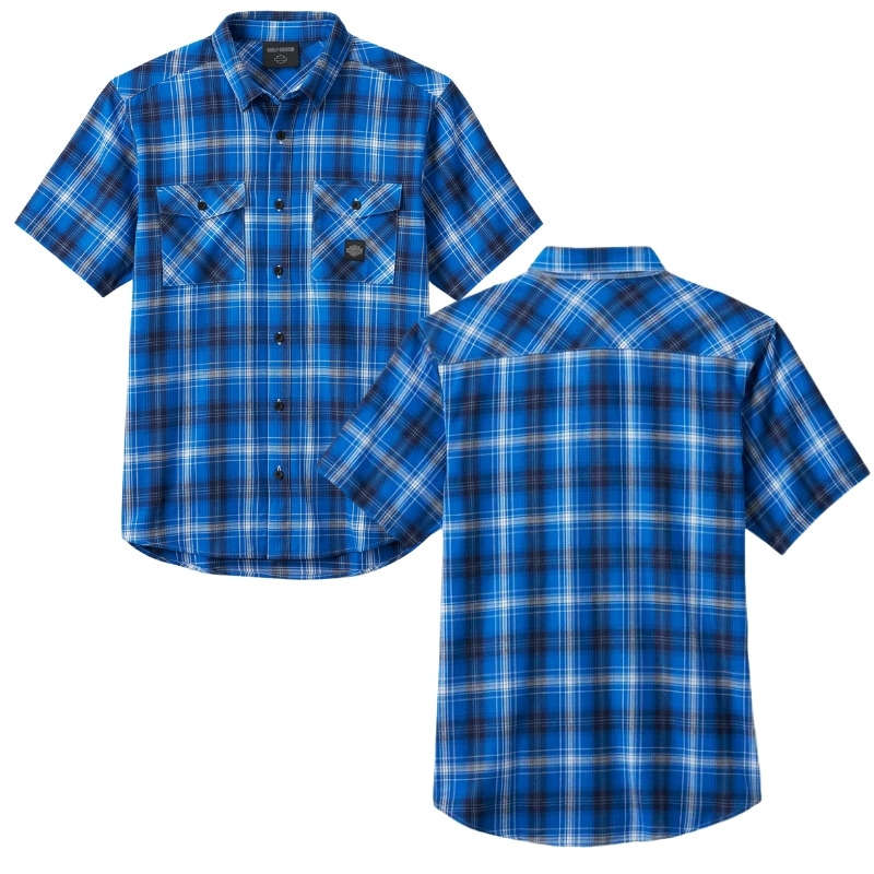 Men's Backing It In Short Sleeve Plaid Shirt - M