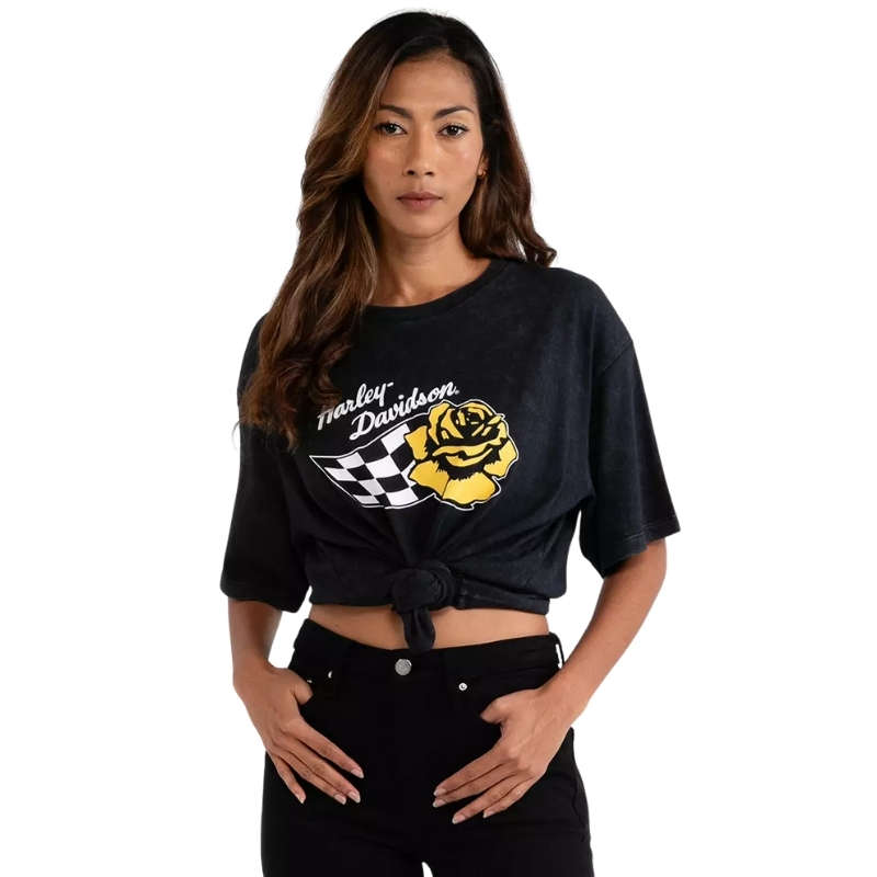 Women's Rose Racer Oversized Tee - XL