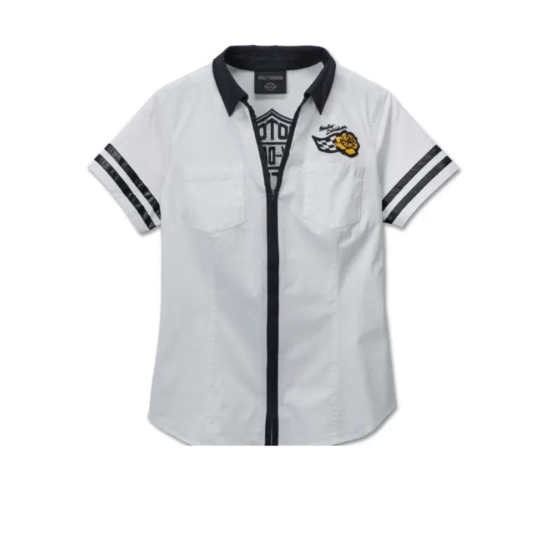 Women's Bar & Shield Zip Front Shirt - 1W