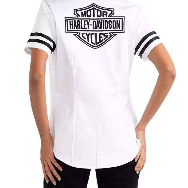 Women's Bar & Shield Zip Front Shirt - S