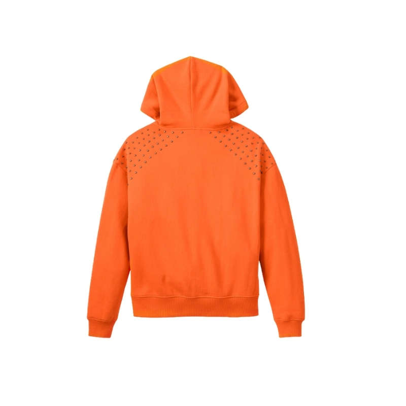 Women's Studded Out Pull Over Hoodie - L