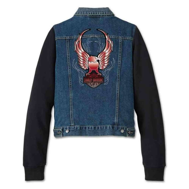Women's Crimson Bird Jean Jacket - S