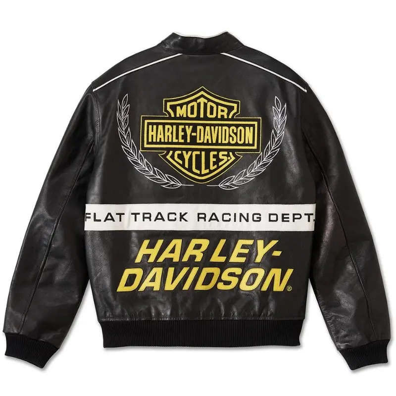 Men's Start Your Engines Leather Racing Jacket - 4XL