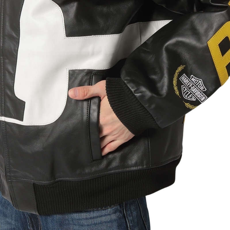 Men's Start Your Engines Leather Racing Jacket - 4XL