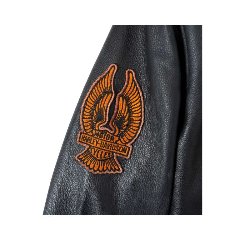 Men's Burning Eagle Leather Jacket - 4XL