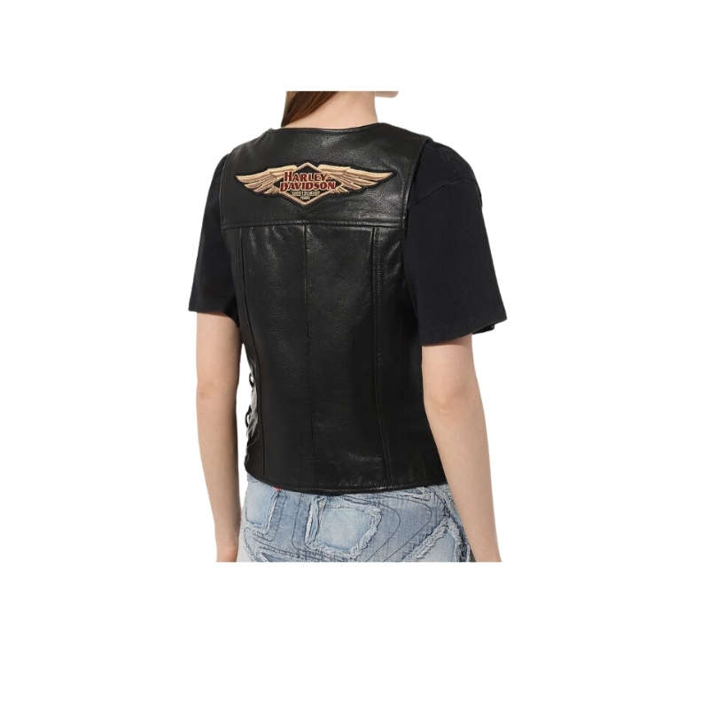 Womens 120th Anniversary Laced Side Leather Vest - XL