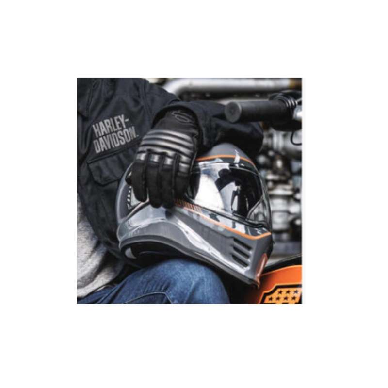 Men's H-D Dyna Knit Leather Riding Gloves - M
