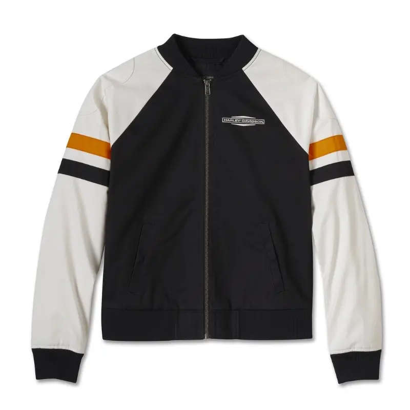 Women's Stacked Bar & Shield Bomber Jacket - L