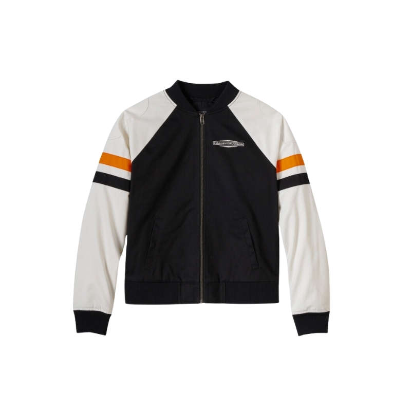Women's Stacked Bar & Shield Bomber Jacket - XS