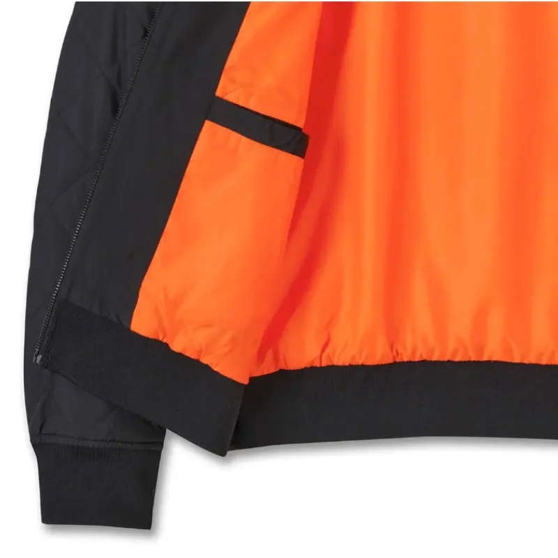 Women's Old English Rose Quilted Bomber - L