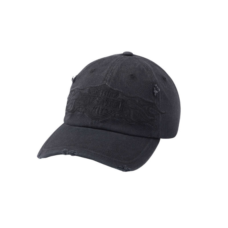 lying Lap Distressed Stretch-Fit Cap - L