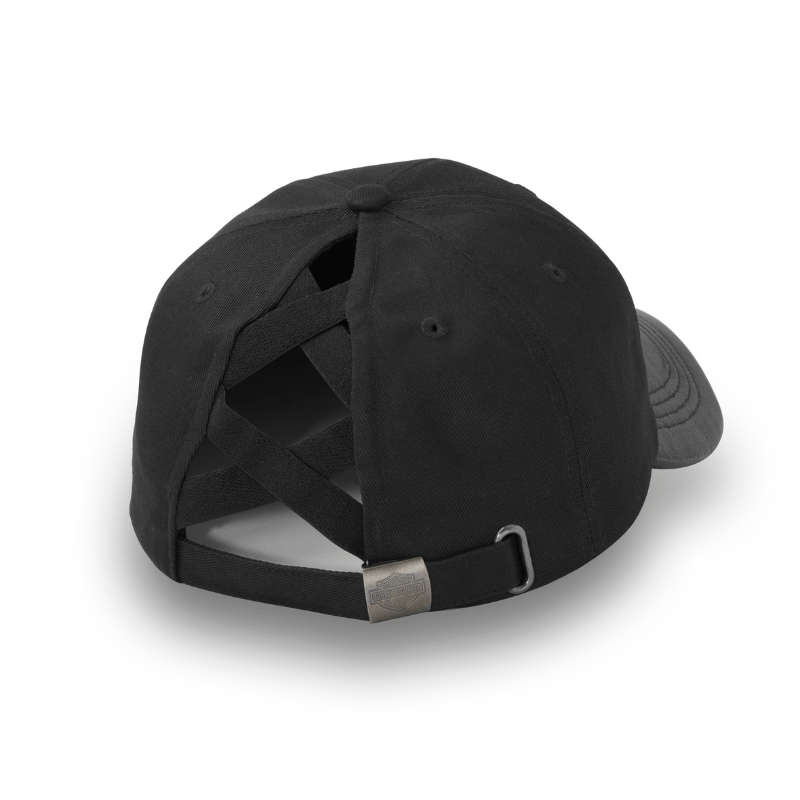 Women's Stacked Bar & Shield Ponytail Cap