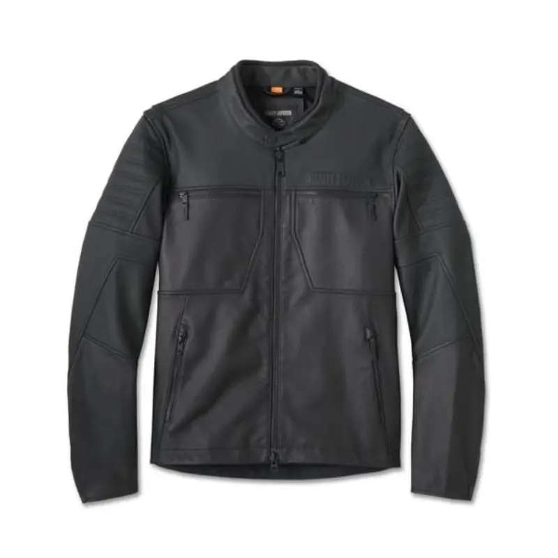 Willie G Skull Graphic Leather Riding Jacket - XL