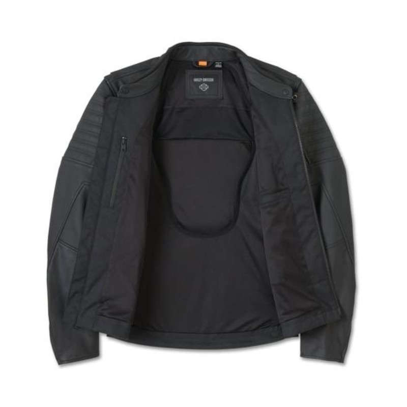 Willie G Skull Graphic Leather Riding Jacket - XL