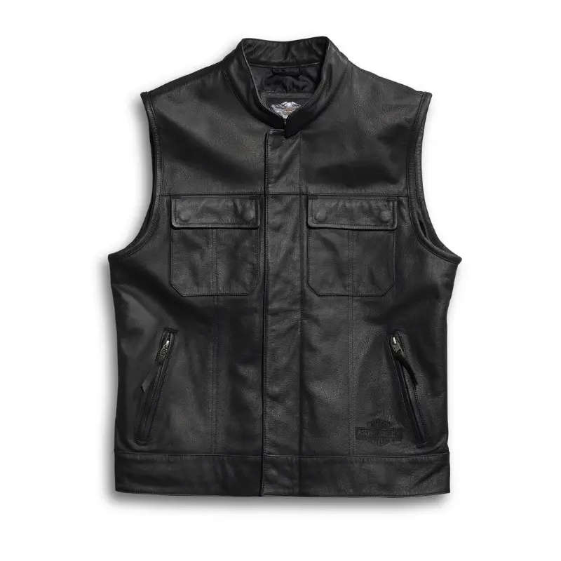 Men's Foster Leather Vest - 2XL